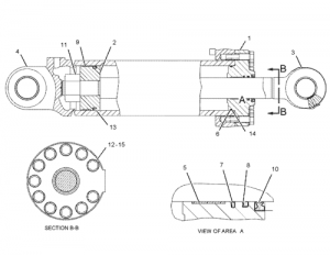 242-4270 244-5548 237-0949 237-0950 2424270 2445548 Hydraulic Cylinder Seal Kit & Lift Tilt Cylinder for Wheel Loader 962H, 950H