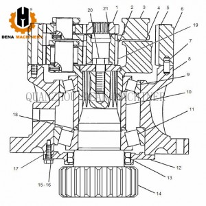 CAT312 CAT312B E312C E312 E312D E312A E312D2 E312E E312F Excavator accessories Travel Assembly Swing Speed Reducer Gear Planetary carrier assembly