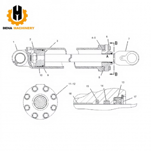 Hydraulic Cylinder Assembly 190-6329 CYLINDER GP-LIFT 1906329 for Caterpillar  E980G  E980H Excavator in Stock