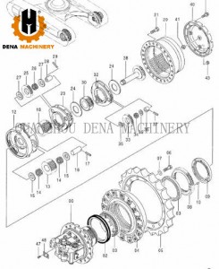 HItachi EX200LC-5 Crawler excavator parts Travel Gearbox Reducer planetary carrier swing drive gearbox supply customized