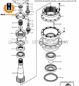 Top quality Hyundai R220LC-9S Crawler excavator spare parts Swing Ring Gear planetary carrier assembly transmission planetary gearbox