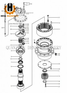 wholessle price Hyundai R210LC-7 excavator spare parts Travel Device Gearbox swing speed device transmission planetary gearbox supply customized