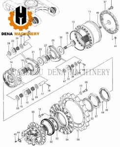 Personlized Products China Excavator Spare Parts Final Device Gearbox Transmission Travel Drive Swing Gear Sun Gear Gear Ring Planetary Gearbox Export Various Sizes