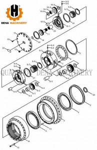 China manufacturer hyundai R320LC-9 Crawler excavator spare parts Travel carrier assembly Swing Reduction Gearbox Planet Carrier Assembly Sun Gear And Planet Gear