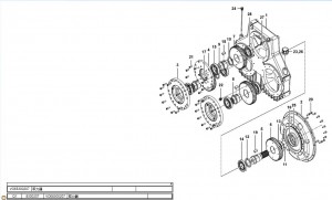 EC950E Transmission 4392 Pump Transfer Case apply for XE900D take-off Drive Gearbox GEAR