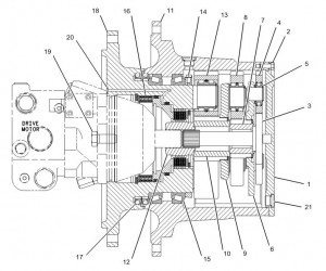 2019 Good Quality China OEM Construction Machinery Transmission Gearbox Assembly for Excavator Spare Parts