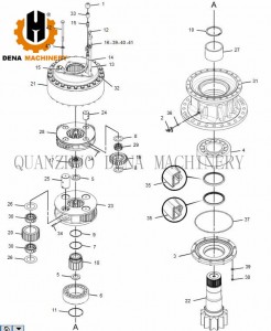 Crawler excavator CAT E336D spare parts Final Drive Assembly Swing Gearbox planetary gear sun shaft Gear Planetary gear carrier assembly