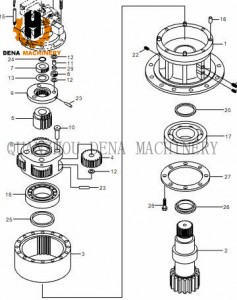 factory hot sales hyundai Wheel excavator spare parts Travel Gearbox Reducer Sun Gear And Planet Gear Planet Carrier Assembly supply customized.