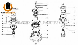 Mini Excavator CATERPILLAR E140 Excavator spare parts Travel Reduction Gearbox planetary gear set Hobing Gear Shaft Swing Ring Gear planetary gear carrier assembly