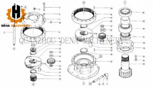Medium Excavator CATERPILLAR E240 E240B E240C Excavator spare parts planetary carrier assembly Travel Reduction Gearbox planetary gear set Internal Gear Ring