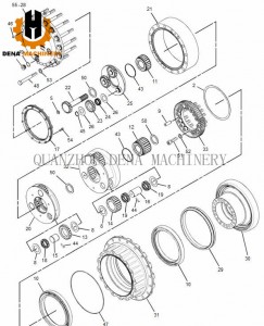 Medium-excavator CAT E324D spare parts planetary gear carrier assembly Swing Ring Gear Travel Reduction Gearbox swing shaft gear supply customized