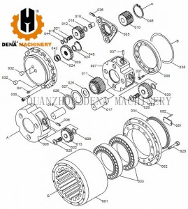 factory hot sales Hyundai R290LC-3Crawler excavator spare parts slewing ring bearing Swing Reduction Gear Box Sun Gear And Planet Gear supply customized