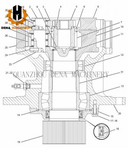 Bottom price China Hitachi Ex270LC-5 Crawler Excavator Parts Planetary Gear Box Travel Reduction Gearbox Export Various Type Supply Customized