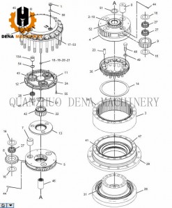 Crawler excavator CAT E336D spare parts Final Drive Assembly Swing Gearbox planetary gear sun shaft Gear Planetary gear carrier assembly