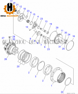 Mini excavator accessories KOMATSU PC50 PC50UU-1 PC50MR-2 Planetary Gear Box Swing Gear box Gear Ring Carrier Assy Gear Shaft Final Drive Gearbox Factory hot sales