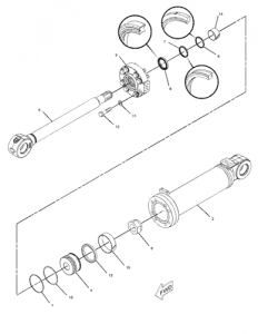 242-4270 244-5548 237-0949 237-0950 2424270 2445548 Hydraulic Cylinder Seal Kit & Lift Tilt Cylinder for Wheel Loader 962H, 950H