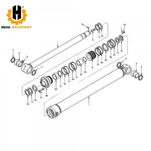 EW170 Wheel Loader Hydraulic Cylinders SA1146-02190 Lift Oil Cylinder for Construction Machinery Part Numbers