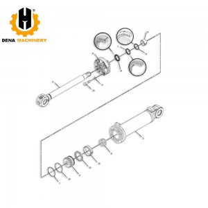 Hydraulic Cylinder Seal Kit Lift Tilt Cylinder Wheel Loader D5K for EC210 New Bucket Piston 316-9205 3169205 242-4270 244-5548