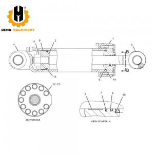 Hydraulic Cylinder Seal Kit Lift Tilt Cylinder Wheel Loader D5K for EC210 New Bucket Piston 316-9205 3169205 242-4270 244-5548
