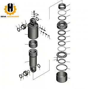 for Komatsu HD785 Rear Suspension 561-50-8B003  561-50-8B005 561-50-82001 561-50-82002 561-50-82003 Cylinder Assembly