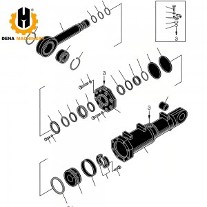 BLADE TILT CYLINDER 195-63-08132 195-63-08133 707-01-0Z400 195-63-01312 707-01-0Z410 Hydraulic Cylinder for D375 bulldozer