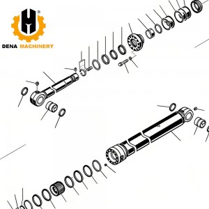 Arm Boom Bucket Cylinder 707-01-07580  707-01-0CA41 707-01-0J782  707-01-0J772 for Komatsu Excavator PC1250 Backhoe