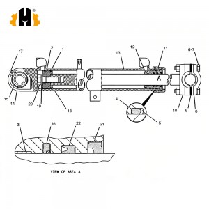steel Cylinder 707-G2-00310 234-63-43900 234-63-28900 115-3524 Hydraulic cylinder included for Komatsu Excavator ZX670 D6M
