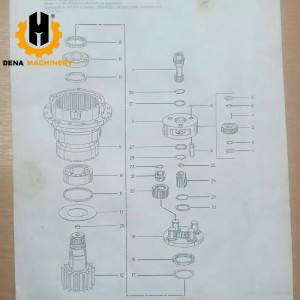 Slewing Gears 152-7375 1527375 Swing Gearbox Swing Reducer for CAT M315 M315C M316C Excavator Parts