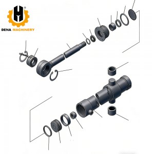 steel Cylinder 707-G2-00310 234-63-43900 234-63-28900 115-3524 Hydraulic cylinder included for Komatsu Excavator ZX670 D6M