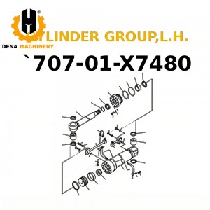 Cylinder Assembly 707-00-X7E10 707-01-X7490 707-01-X7480 CYLINDER GROUP LIFT fit GD825 GRADER