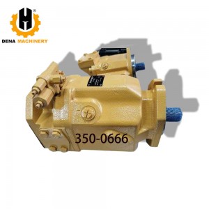 Hydraulic Piston Pump 350-0666 Hydraulic Pump Fan Moto 3500666 for 416E 422E 428E 434E Backhoe Loader Replacement