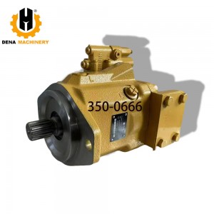 Hydraulic Piston Pump 350-0666 Hydraulic Pump Fan Moto 3500666 for 416E 422E 428E 434E Backhoe Loader Replacement