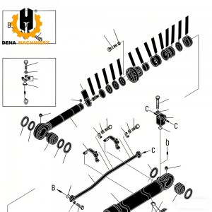 Fit Boom cylinder PC1250-8 hydraulic cylinder replacement part 707-01-0CA40 21N-63-02322 21N-63-02324 excavator stick oil