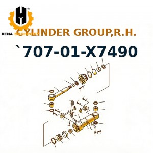 Cylinder Assembly 707-00-X7E10 707-01-X7490 707-01-X7480 CYLINDER GROUP LIFT fit GD825 GRADER