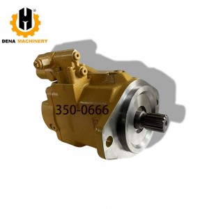 Hydraulic Piston Pump 350-0666 Hydraulic Pump Fan Moto 3500666 for 416E 422E 428E 434E Backhoe Loader Replacement