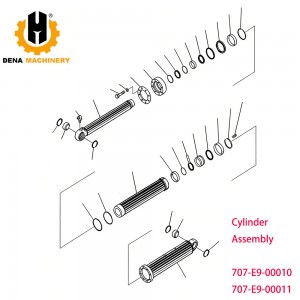 CYLINDER GROUP 707-E9-00010 707-E9-00011 Lifting Steering Cylinder for Komatsu HD785-7 Machinery Hydraulic Parts
