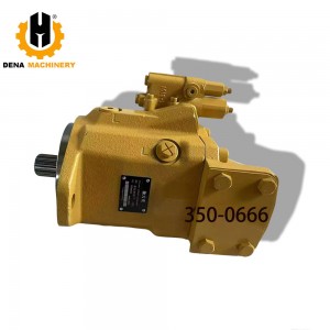 Hydraulic Piston Pump 350-0666 Hydraulic Pump Fan Moto 3500666 for 416E 422E 428E 434E Backhoe Loader Replacement
